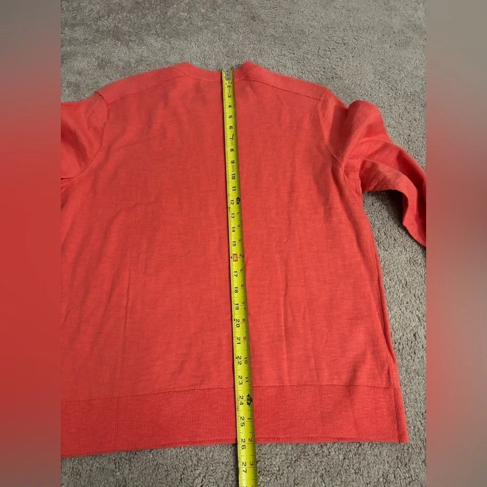 Banana Republic Sweater Mens Large Orange Organic Cotton Crewneck Pullover